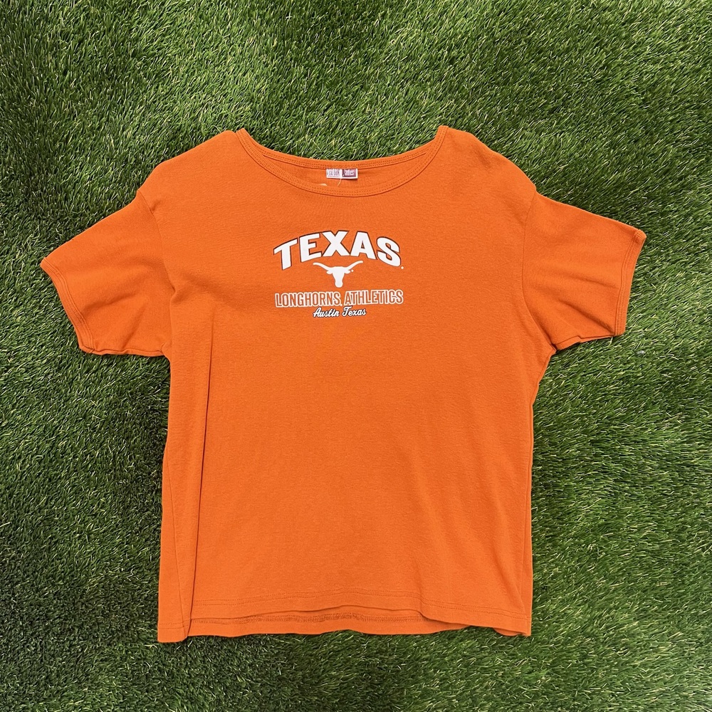 Vintage Texas Longhorns Athletics Orange T-Shirt Ladies Red Oak Sportswear